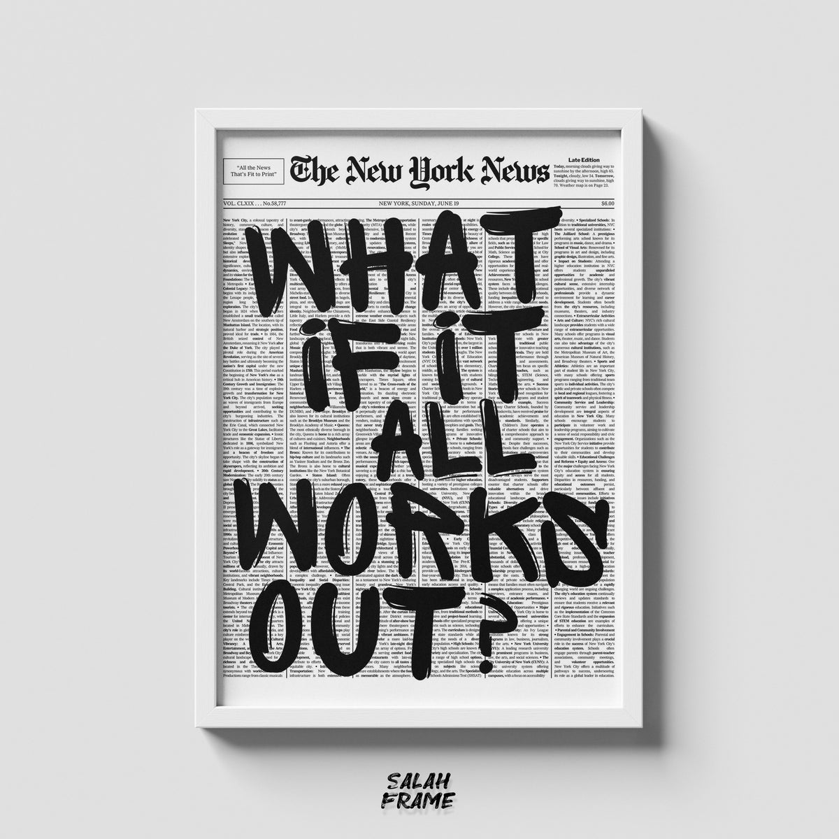 WHAT IF IT ALL WORKS OUT ?